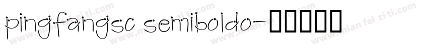 pingfangsc semiboldo字体转换